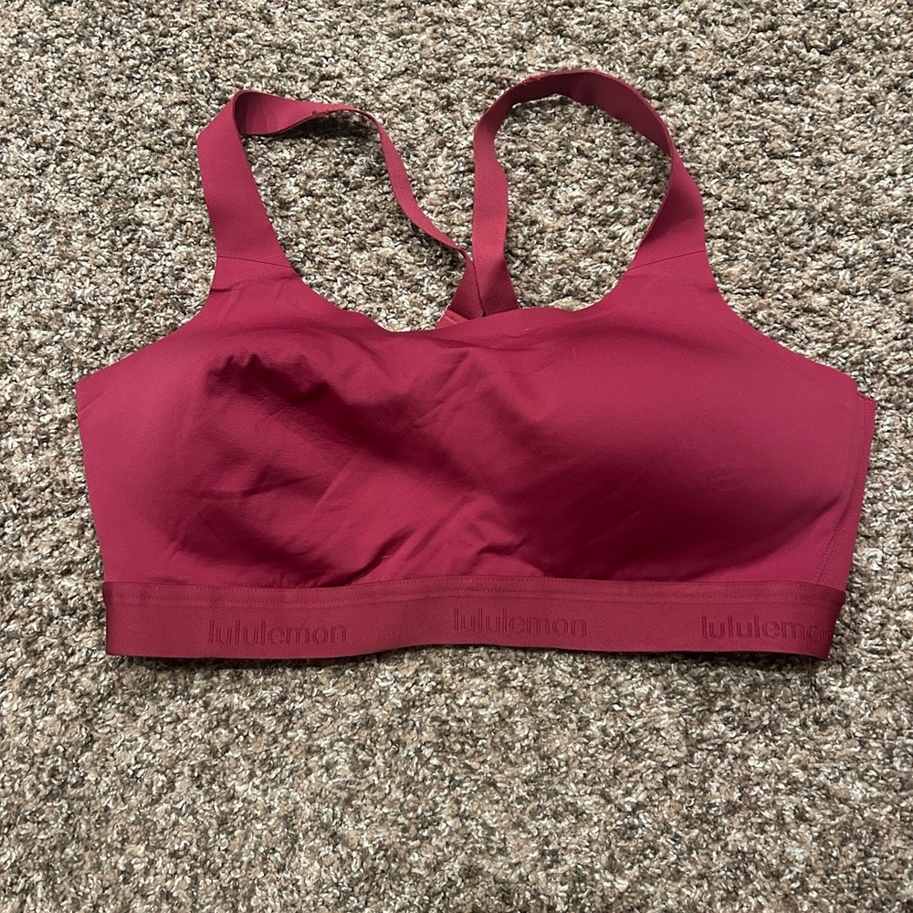 Lululemon Athletica Deep Red Sports Top